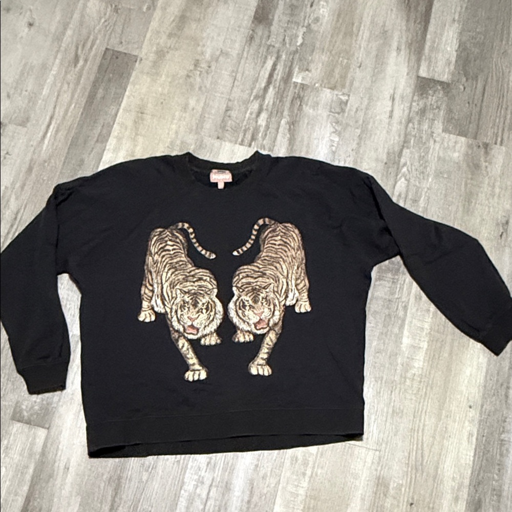 Show Me Your MuMu Black Sweater with Tiger Design